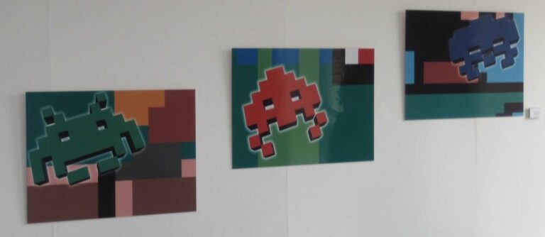 Pixel Art: Space Invaders an der FH Bielefeld