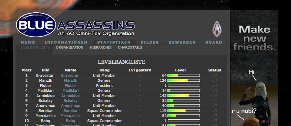 Die Blue Assassins Seite