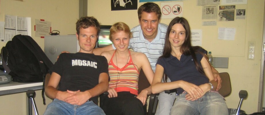 Mark Wittland, Anne Kortlepel, Marc Tönsing und Sonja Kunze aus dem Team Westfalen Blatt Imagefilm