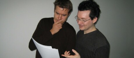 Marc Tönsing (links) und Matthias Senker (rechts) im Kurs Social Software