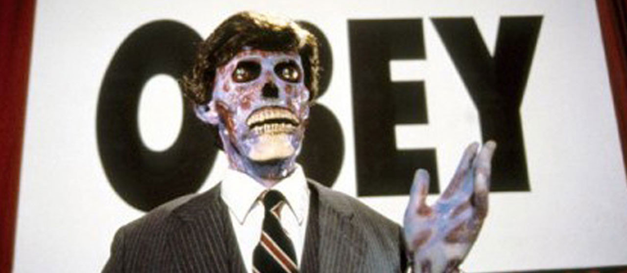 Eine Szene auf dem Film "They live!"
