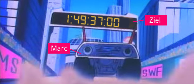 Ungefähr so sah der Zieleinlauf in meinem Kopf aus
