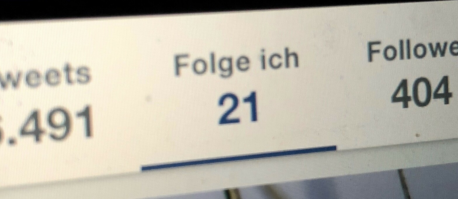 Folge weniger Leuten auf Twitter