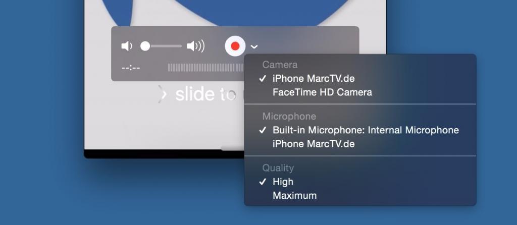 iPhone aufnehmen am Mac