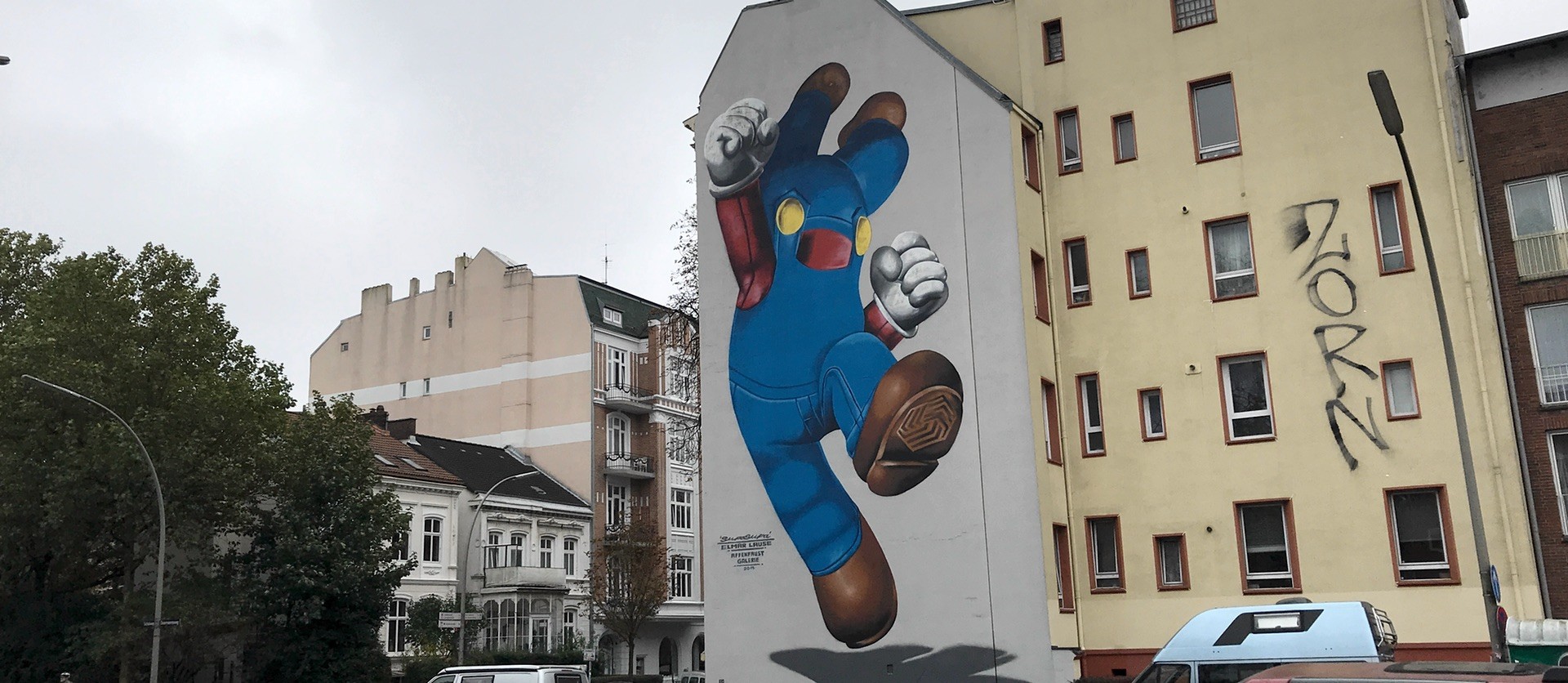 Mario Graffiti in der Gärtnerstraße