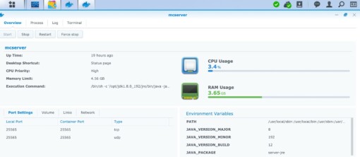 Java Minecraft Server 1.20 auf Synology NAS installieren