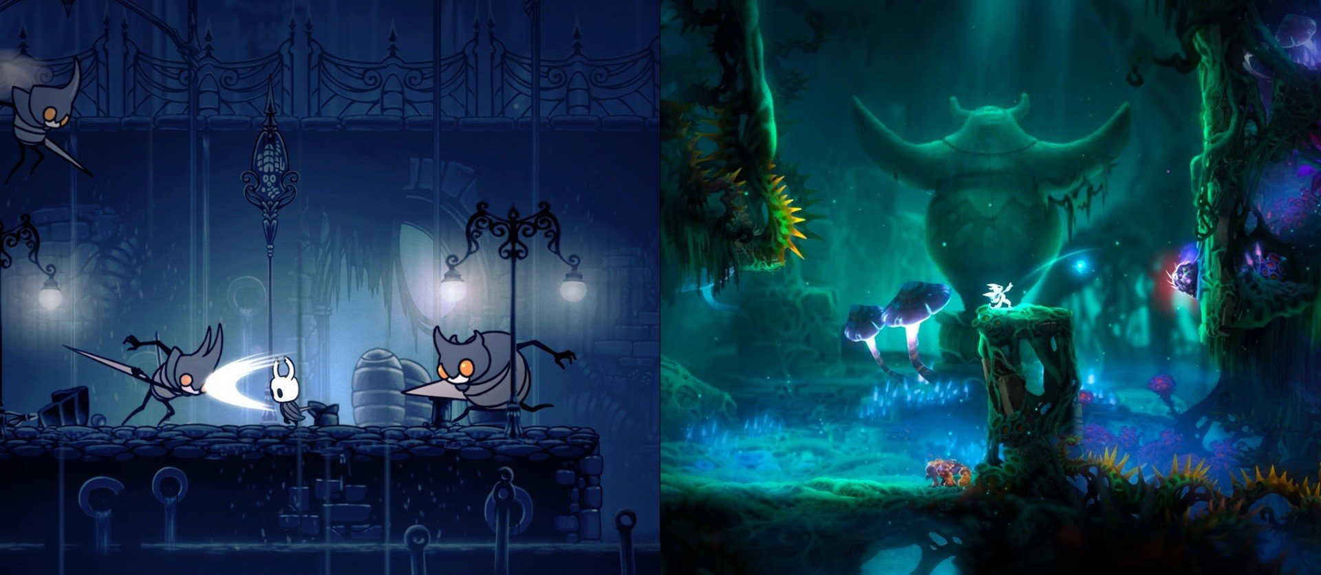 Hollow knight или ori сравнение