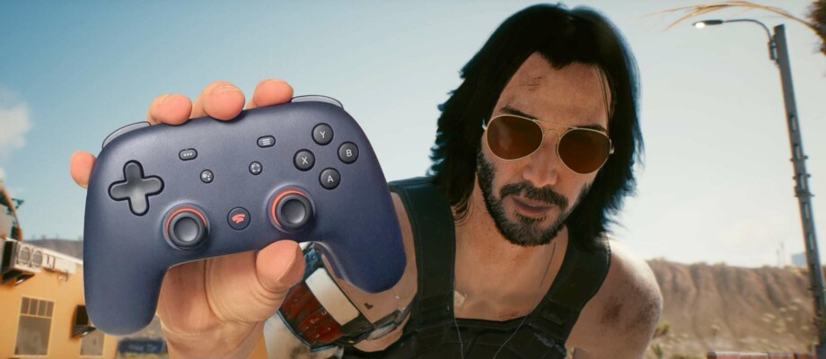 Keanu spielt Cyberpunk 2077 auf Stadia