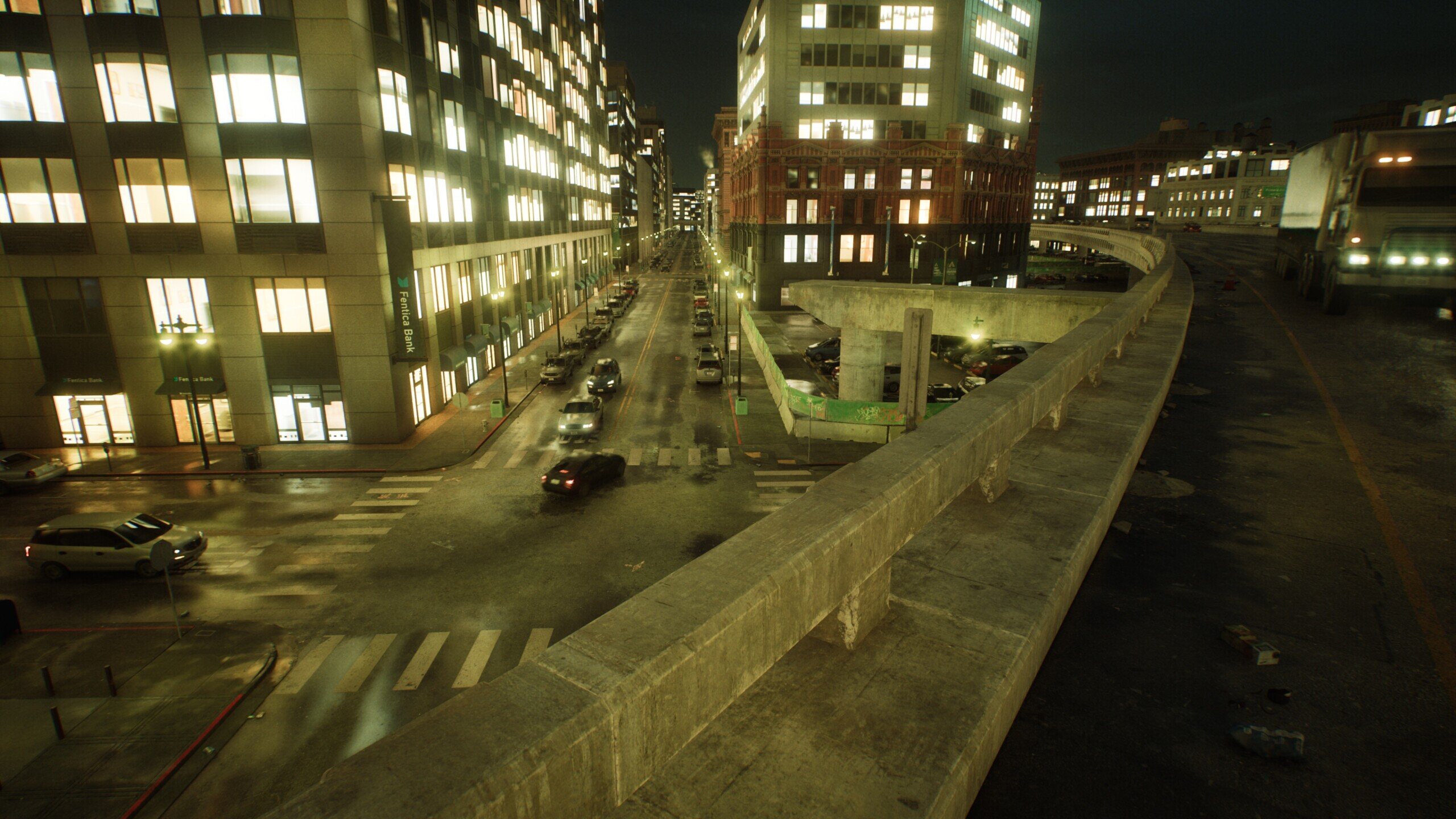 Megacity bei Nacht sieht ebenfalls beeindruckend aus.