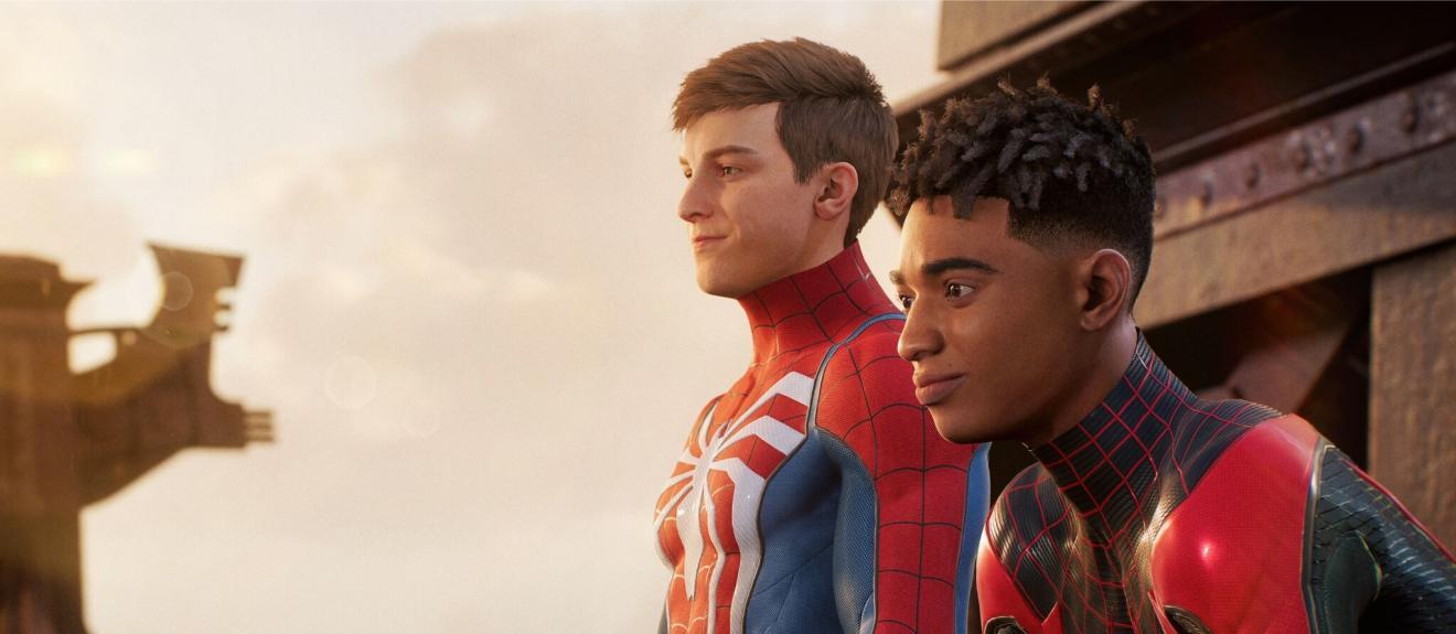 Die beiden Spider-Men Pete und Miles in Spider-Man 2