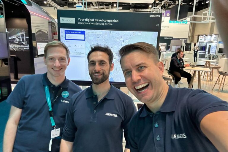 Wir von Siemens Mobility Software zeigen unseren NextGen App Service auf der InnoTrans in Berlin.