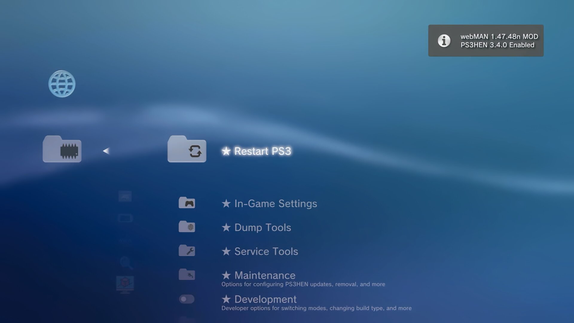 Hybrid Firmware Tools nach der Installation