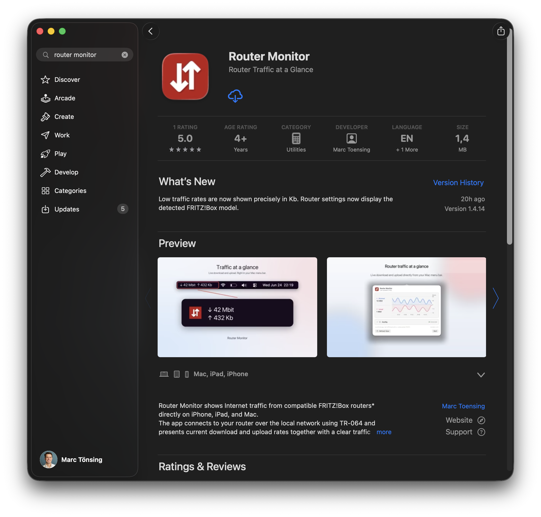 Der App-Store Eintrag wurde komplett über die KI erstellt. Mit Screenshots.
